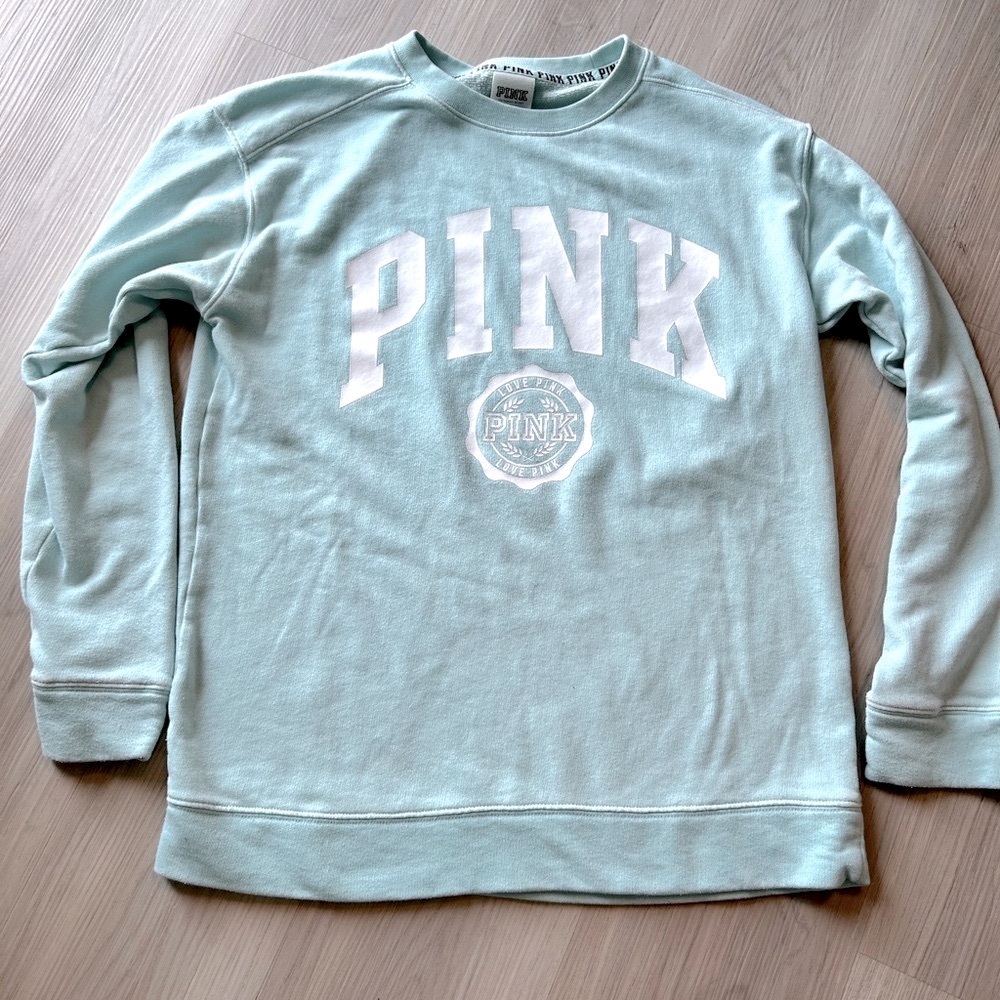 Victoria’s Secret RARE Y2K Vintage PINK Crewneck Sweatshirt XS Casual Lounge
